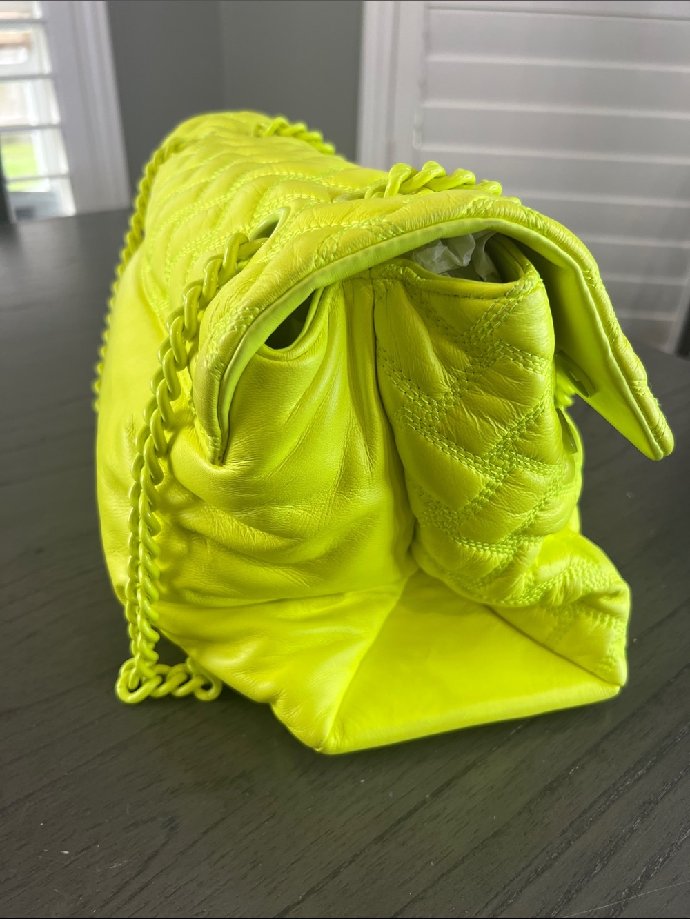 Kurt Geiger Limited Edition Yellow Quilted Women’s Shoulder Bag - Picture 7 of 15